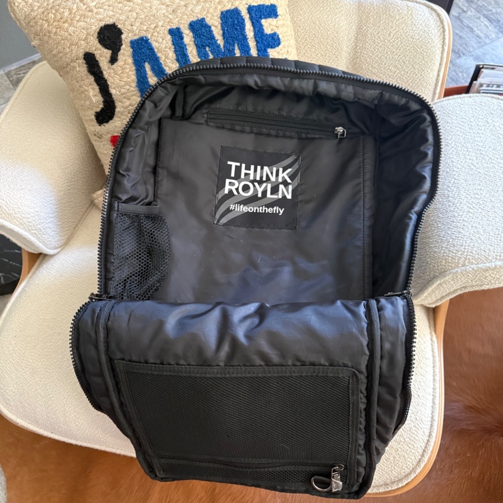 Think Royln Black Quilted Backpack - Picture 3 of 4